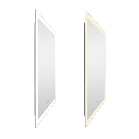 Cwi Lighting Rectangle Matte White Led 30 In. Mirror From Our Abigail Collection 1233W30-49